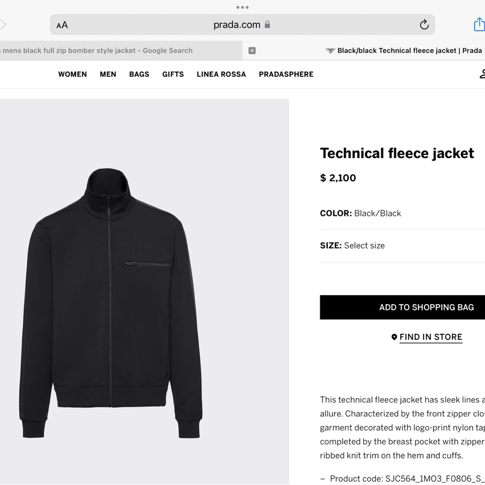 🎁 PRADA technical jacket size M - Picture 4 of 9
